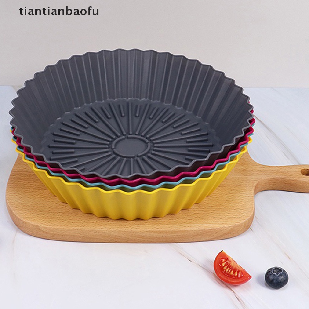 [tiantianbaofu] 20cm Air Fryer Silicone Pot Air Fryer Basket Liner Anti Lengket Oven Baking Tray Butik