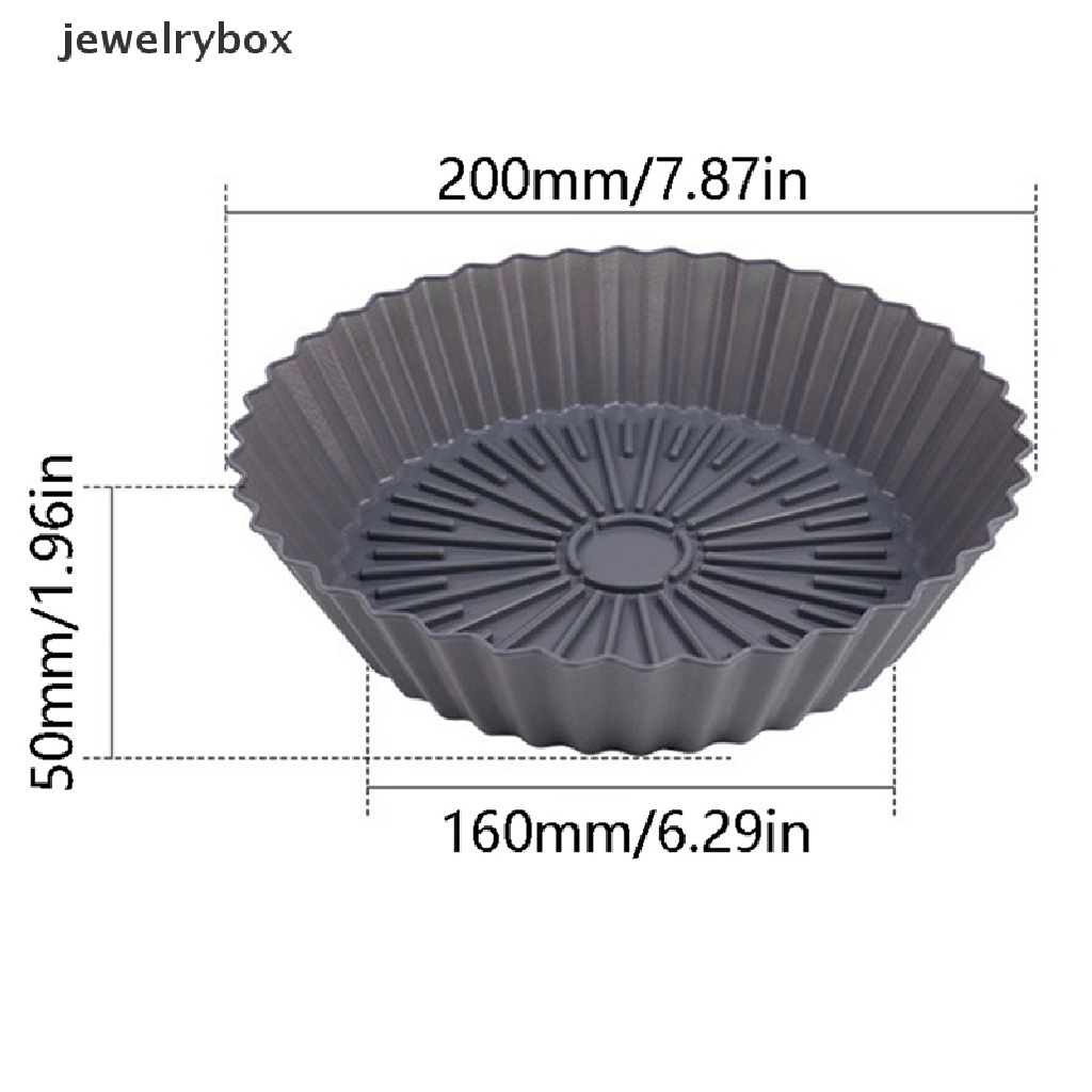 [jewelrybox] 20 cm Air Fryer Silicone Pot Air Fryer Basket Liner Anti Lengket Oven Baking Tray Butik