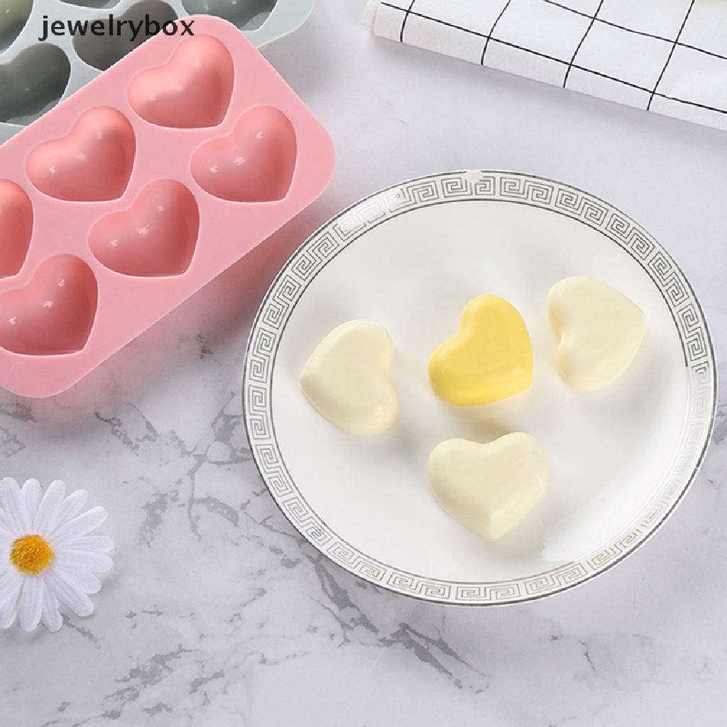 [jewelrybox] Valene Heart Silicone Mold 6rongga Love Coklat Baking Kue Dekorasi Butik