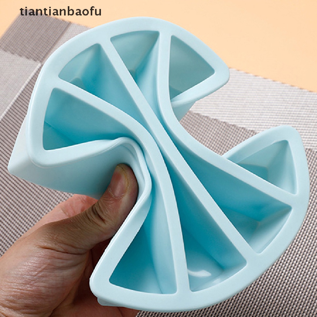 [tiantianbaofu] 1pc 4kisi Panjang Strip Silikon Es Batu Square Tray Cetakan DIY Cube Ice Mold Butik