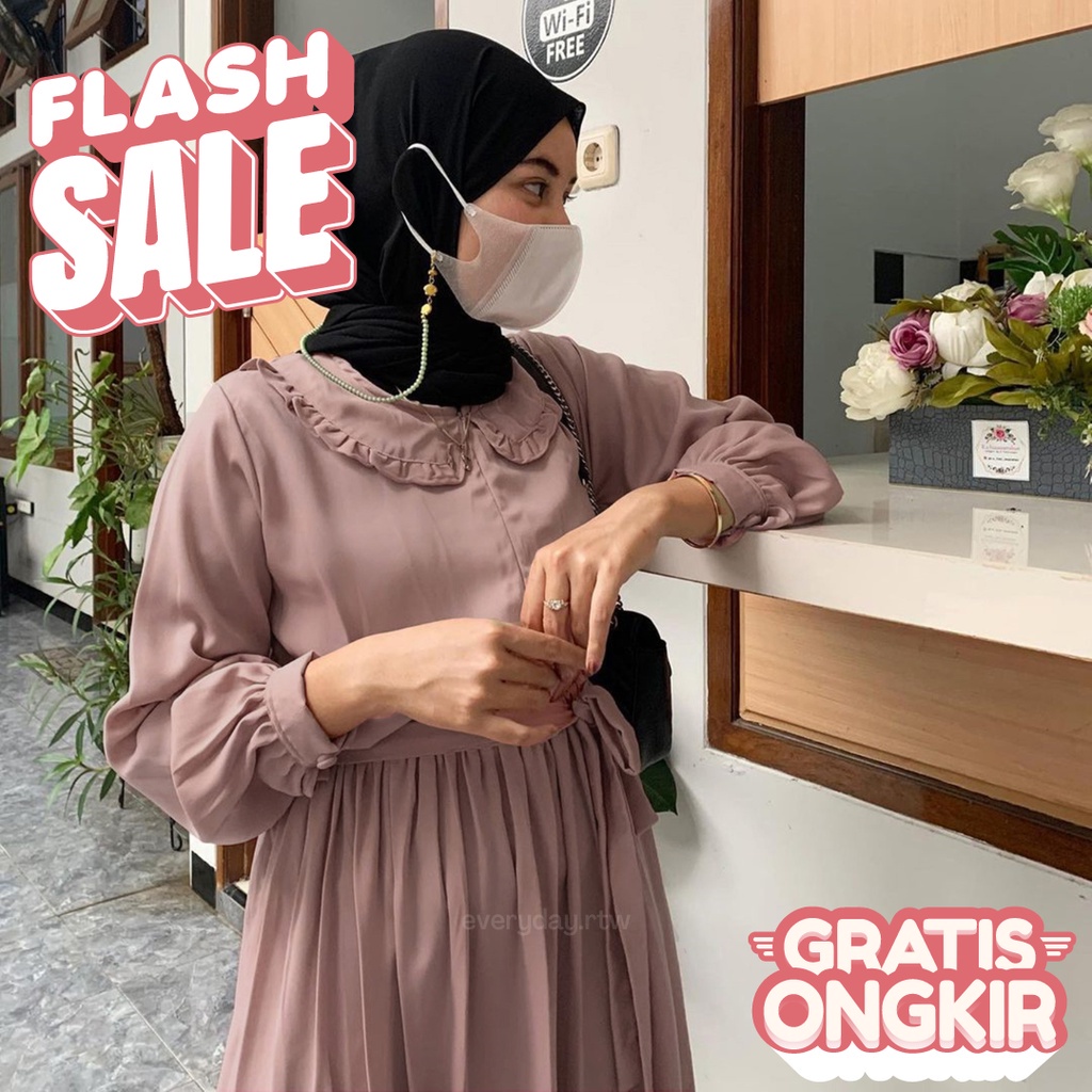 Terbaru ✨ Gamis Syari Wanita Zahida Gamis Maxi Polos Remaja Fashion Hari Raya Lebaran Ter Kekinian M