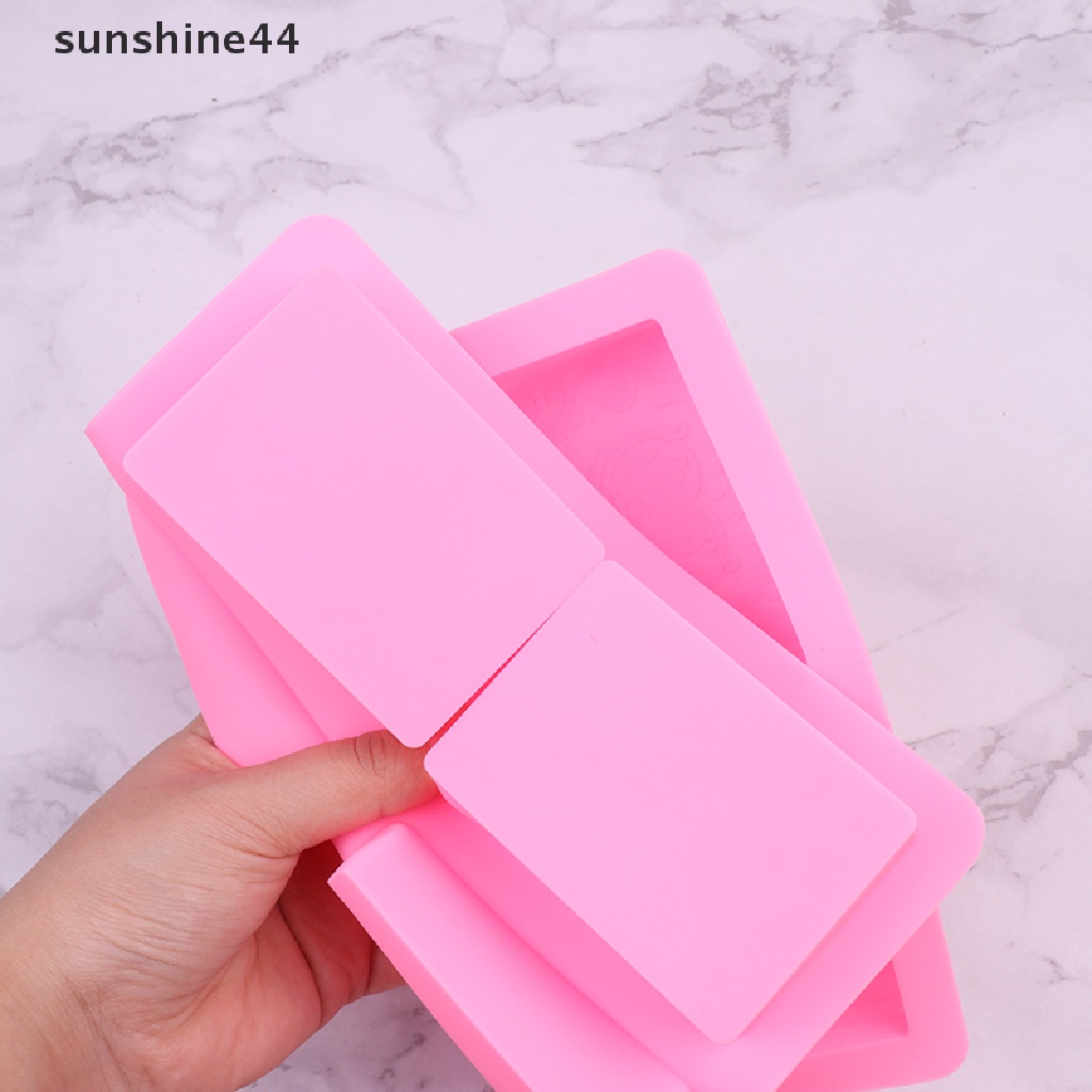 Sunshine 1Pc Cetakan Sabun Silikon Persegi Panjang 6rongga DIY Portable Cake Mold ID