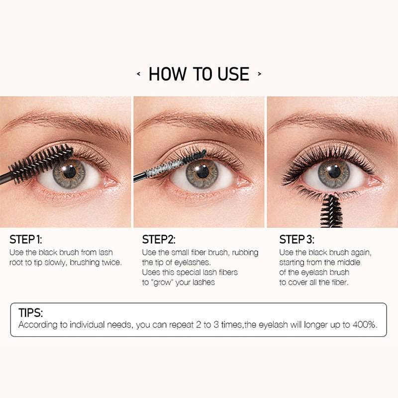 O.TWO.O Miracle Mascara 2 in 1 Silk Fiber Waterproof And Fast Dry 9135 [Emperor]