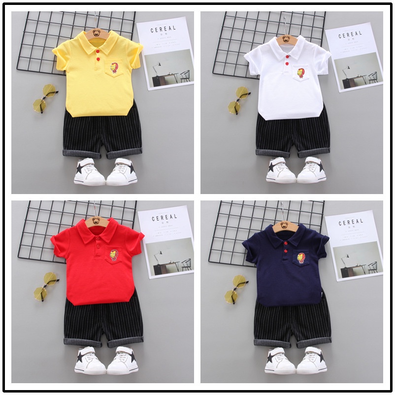 [Baby]Pakaian Lengan Pendek Anak Cowok / Setelan Baju Anak Cowok/ Baju Anak / Pakaian Anak