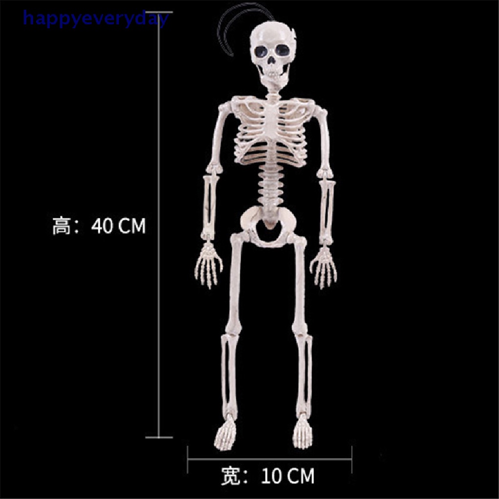 [happy] Posable Skeleton Halloween Decor Mengerikan Tulang Pria Merayap Dekorasi Pesta [ID]