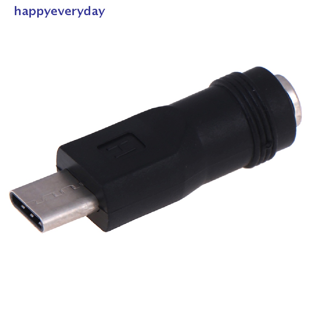 [happy] 1pcs jack Female 5.5 * 2.1mm Ke Type-C 3.1 Male Plug 90per180derajat Adaptor DC [ID]