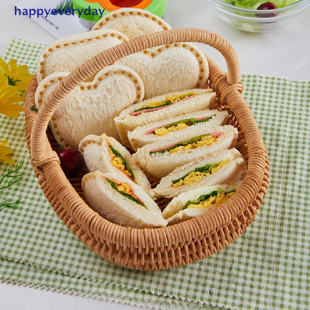 [happy] Set Pemotong Sandwich Stainless Steel Cetakan Pembuat Kue Kering Makanan DIY Untuk Sandwich Anak [ID]