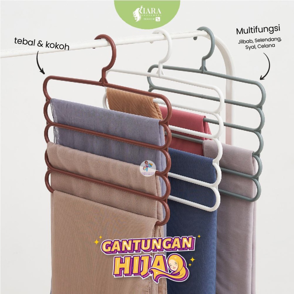 Gantungan Hanger Jilbab Susun 5 Serbaguna Kiara