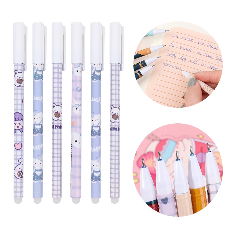 0.5mm Tinta Hitam Kreatif Dihapus Pena Netral/Kartun Lucu Pena Tanda Tangan/Ujian Siswa Kantor Anak Alat Tulis
