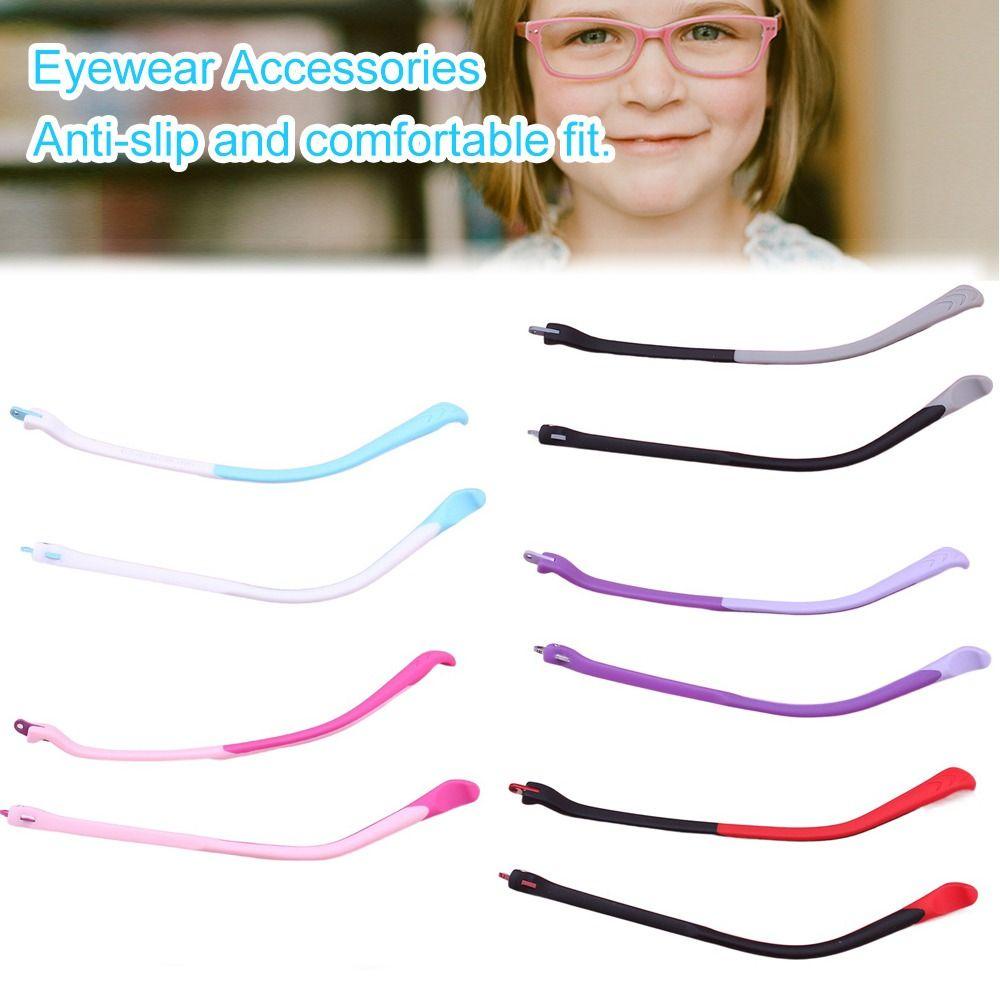 Nanas Kacamata Lengan Bicolor Gigi Tunggal Anti-Slip Aksesoris Kacamata