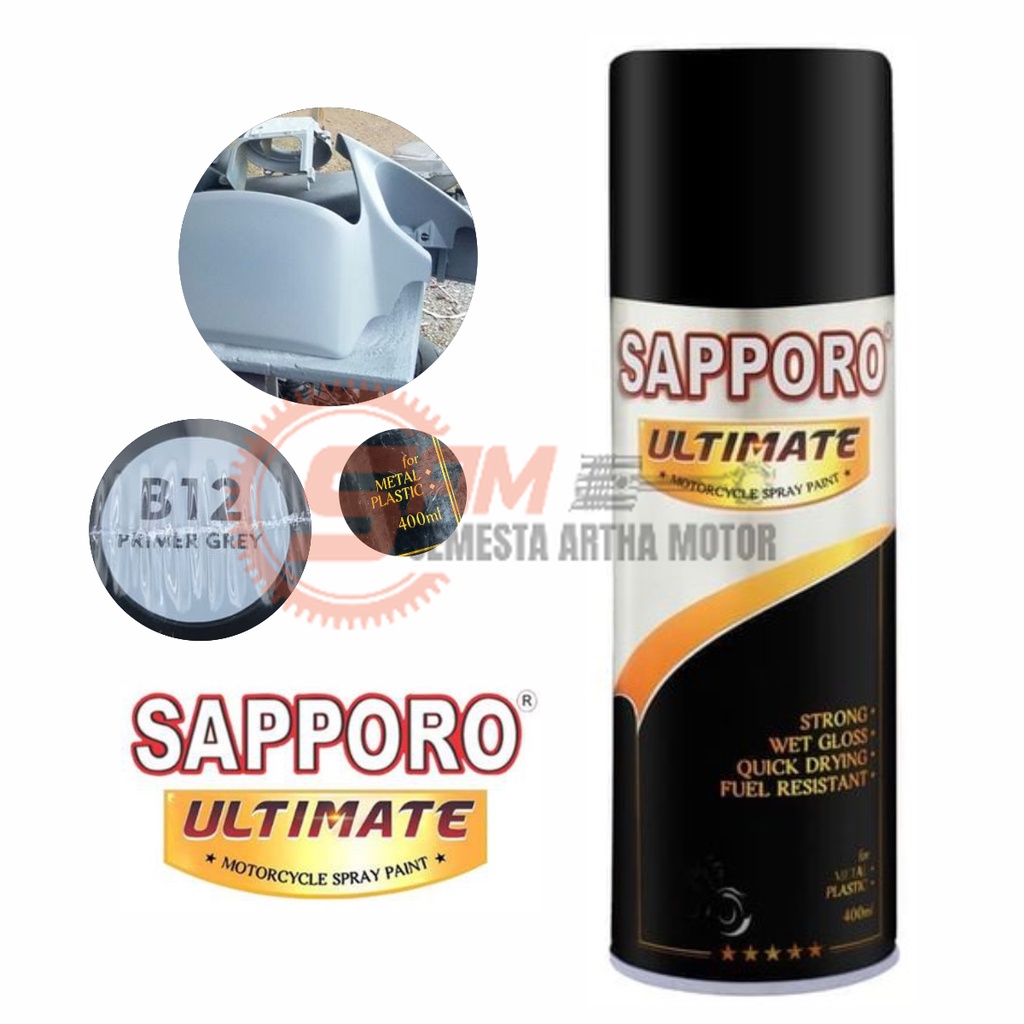 

Pilox Sapporo Ultimate Primer Grey B12 Cat Semprot Dasar Pilok Metal Aerosol Spray