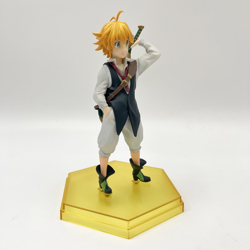 16cm The Seven Deadly Sins Meliodas Anime Figure Figurine Kawaii Lucu Pop Pvc Patung Model Boneka Hiasan Kamar Mainan Anak