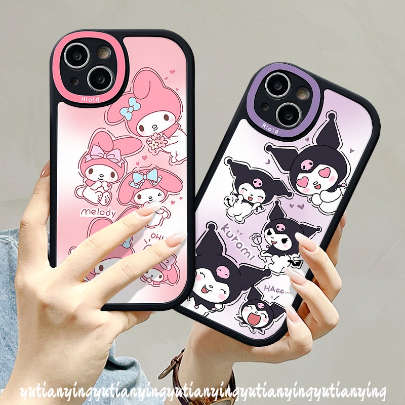 Casing Kartun Imut Kuromi Melody Redmi Note 9s 9 10s 11s Pro 11 10 8 11Pro+Redmi 10A 10C 9T 9A 10k40s 9C NFC A1 12C 9 Poco F4 M3 X3 NFC Pro Mi 11T 12 11 Lite Lembut Sarung Tpu