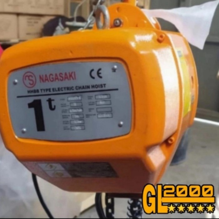 Electric Chain Hoist 1 Ton x 6 Meter Alat Angkut Barang Elektrik 1 Ton