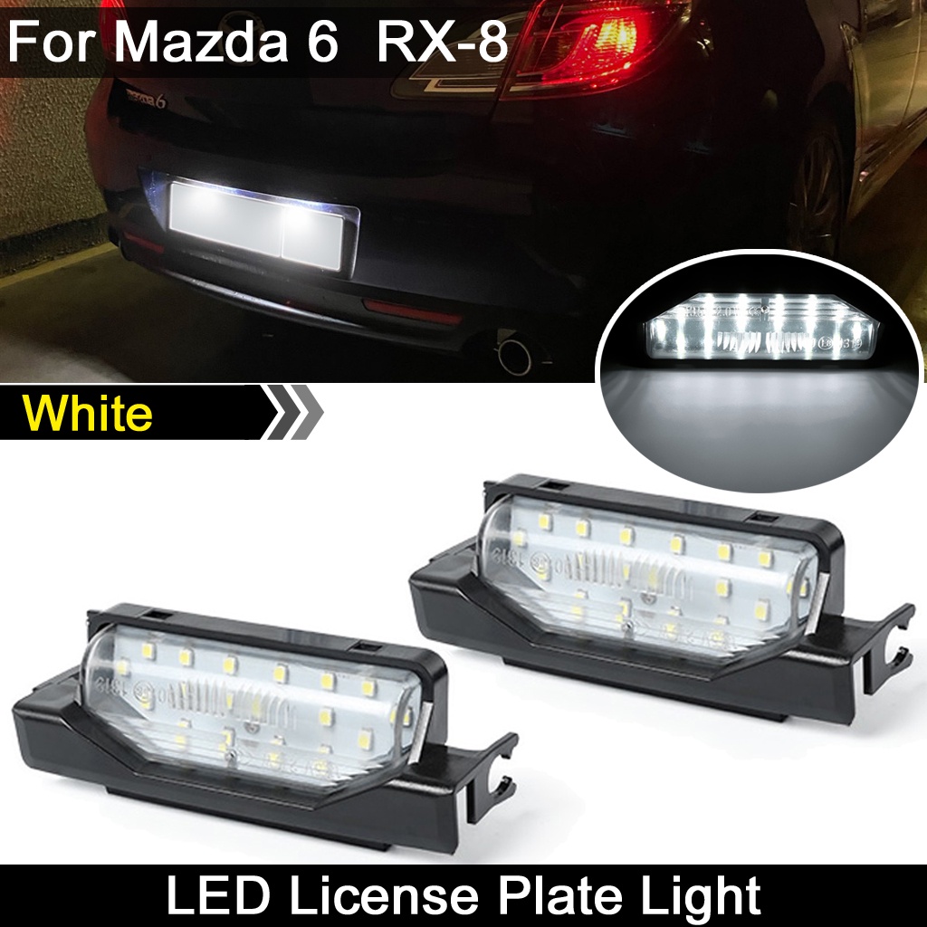 2pcs Lampu Plat Nomor Plat LED Putih Lampu Untuk Mazda 6gh 2007-2012 Untuk Mazda RX-8 2004-2012