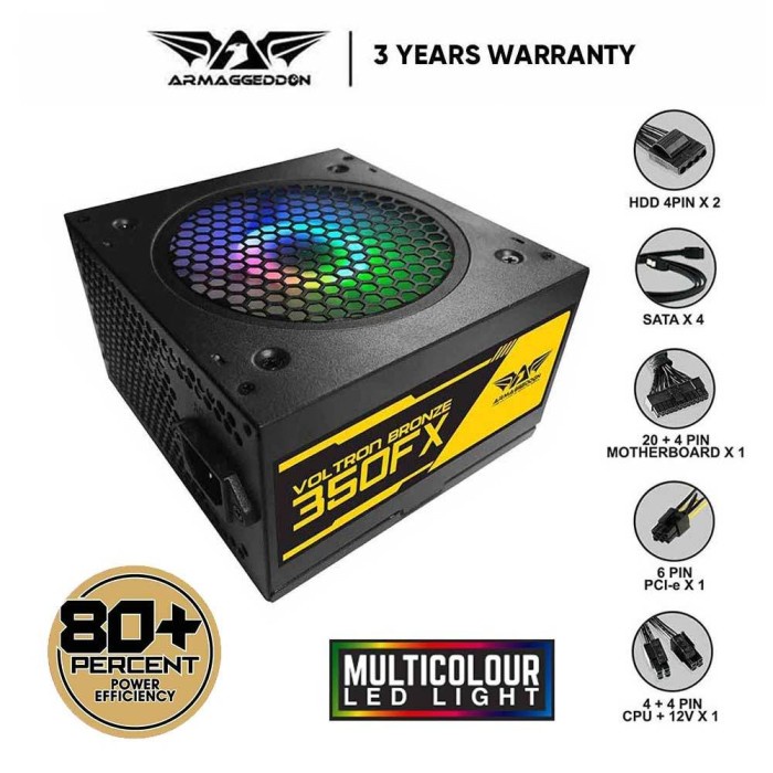 Armaggeddon PSU Plus 80+ Voltron 350FX Max Power 700Watt 12cm RGB Fan