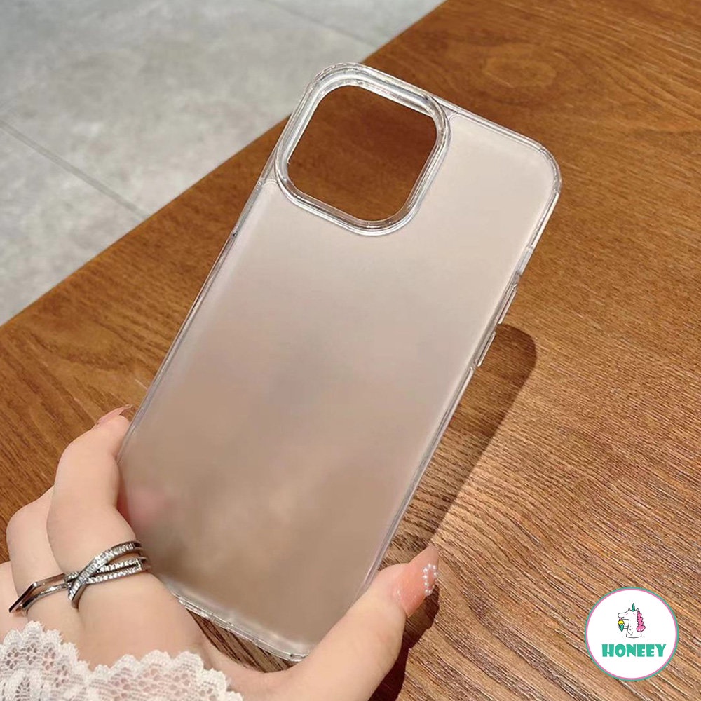 IPHONE Casing Slim Tembus Matte Frosted Mewah Untuk Iphone14 Pro 13 12 11 14 Pro Max Hard PC Shockproof Clear Phone Cover Bumper