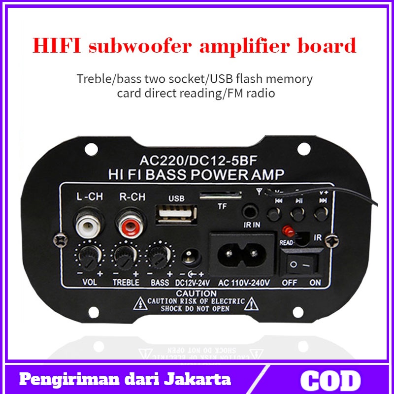 【siap】Car Digital Amplifier 25-80W Amplifier Board Audio Bluetooth USB FM Radio TF Player Subwoofer USB Radio Karaoke