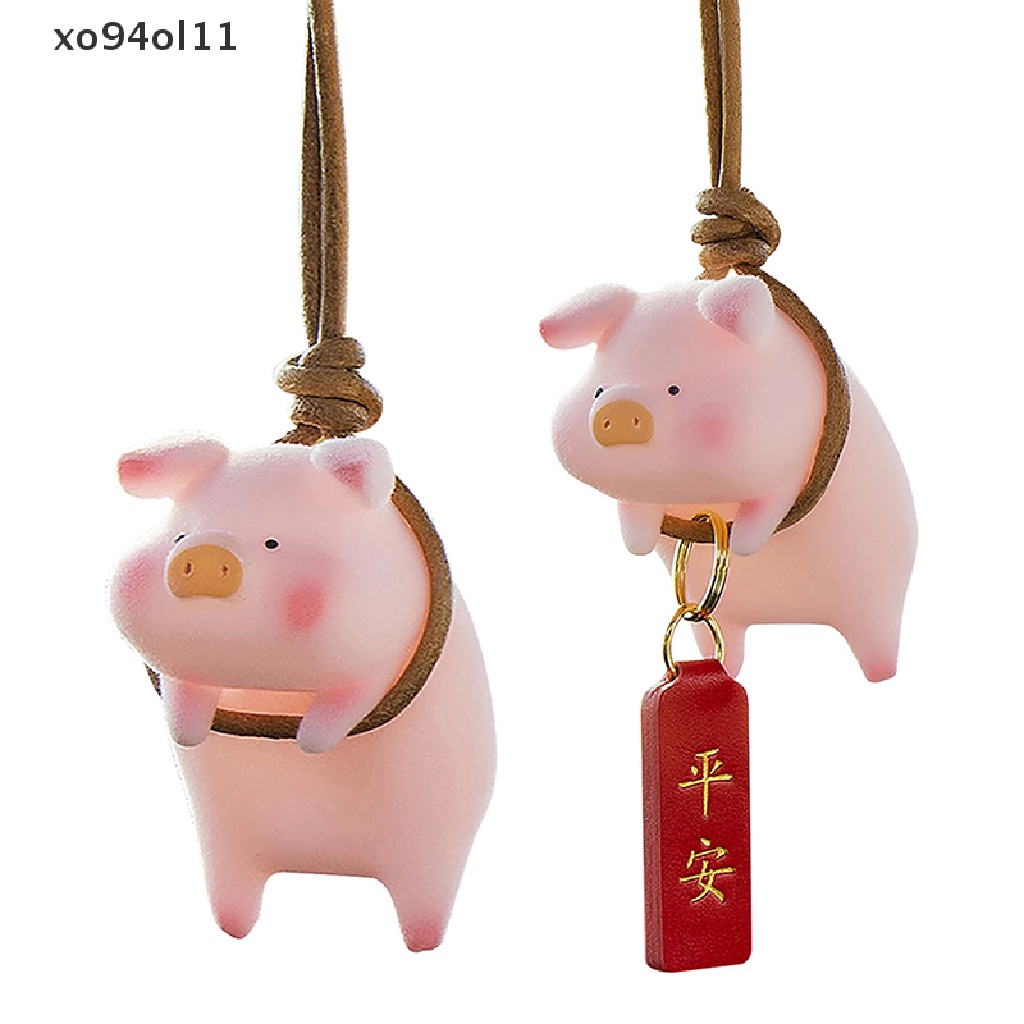 Xo Lucky Piglet Car Pendant Swing Babi Mobil Liontin Cermin Interior Mobil OL