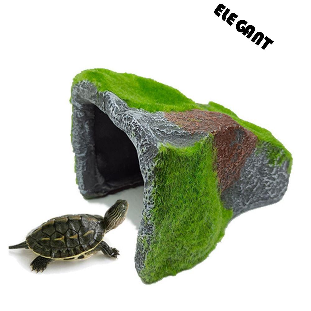 [Elegan] Shelter Kura-Kura Kreatif Hias Artificial Untuk Dekorasi Aquarium Resin Reptil Cave