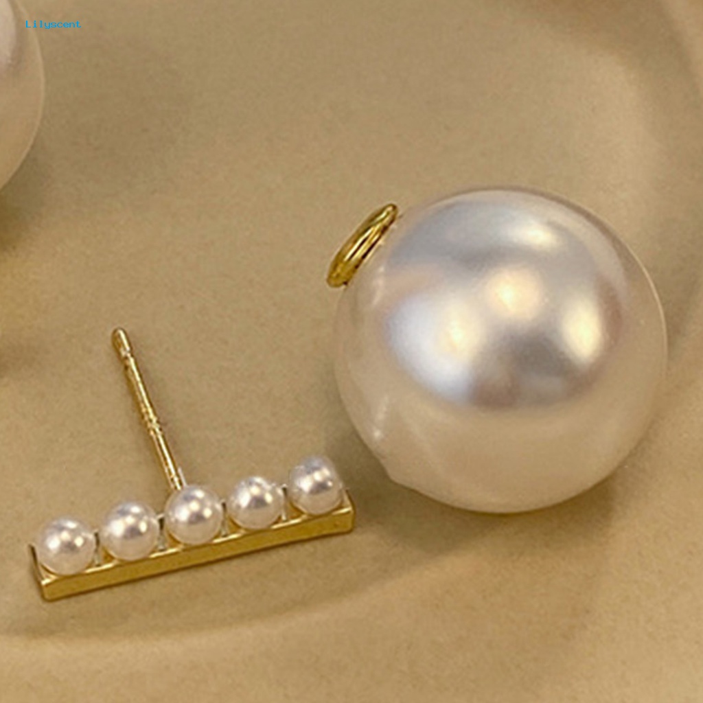 Lilyscent 1pasang Pesona Tahan Pudar Anting Perhiasan Aksesori Hypoallergenic Mutiara Imitasi Stud Earrings Eye-catching