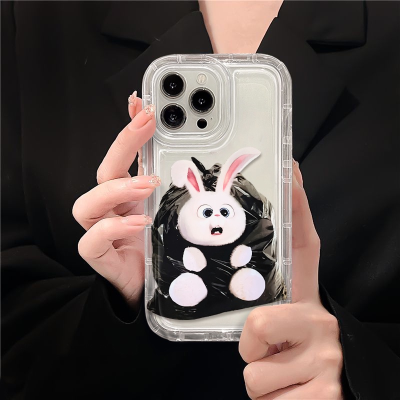 IPHONE Casing Transparan Lucu Kompatibel Untuk Casing Iphone14 12 13 11 Pro XS Max7 +8 6S Plus X XR Lembut Shockproof TPU Silikon Lembut Phone Cover