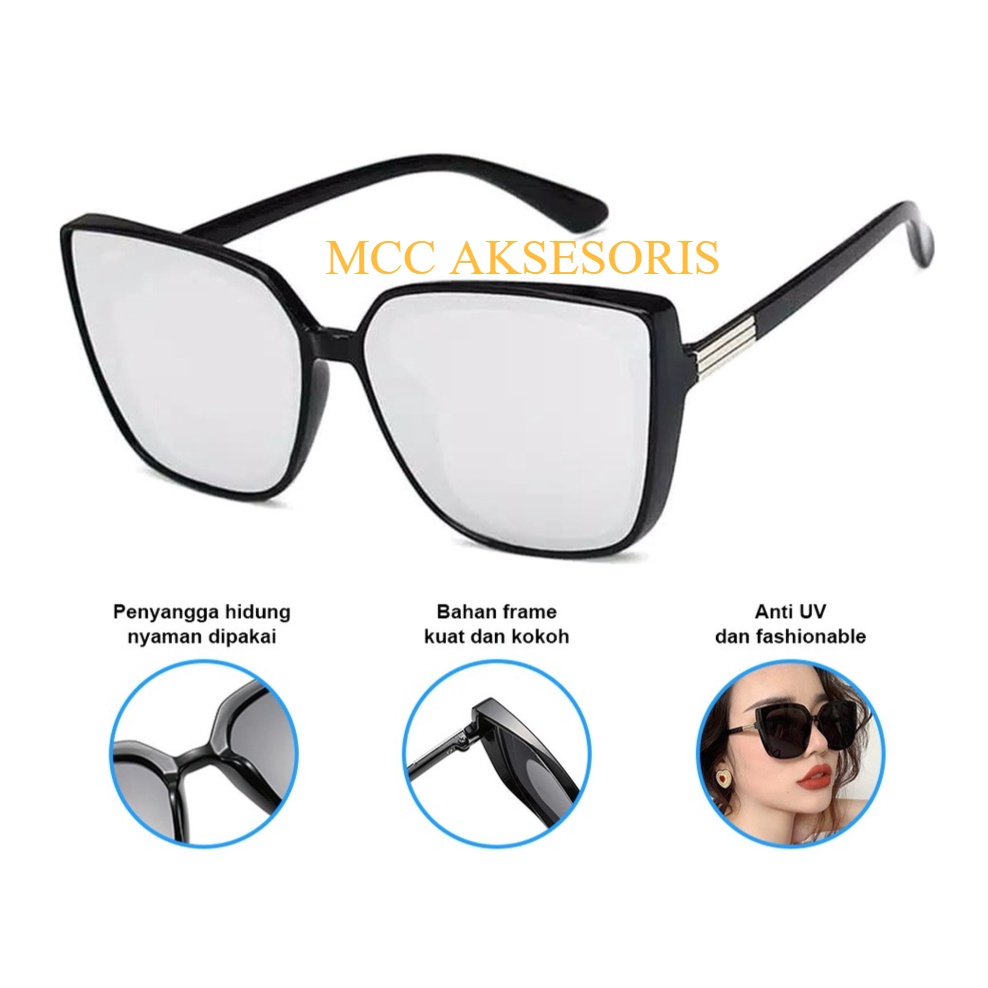 Kacamata Hitam Sunglasses Unisex Fashion Korea untuk Pria dan Wanita