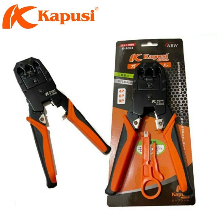 Kapusi Tang Crimping Tools RJ10 RJ11 RJ45 Kupas Kabel K-9003