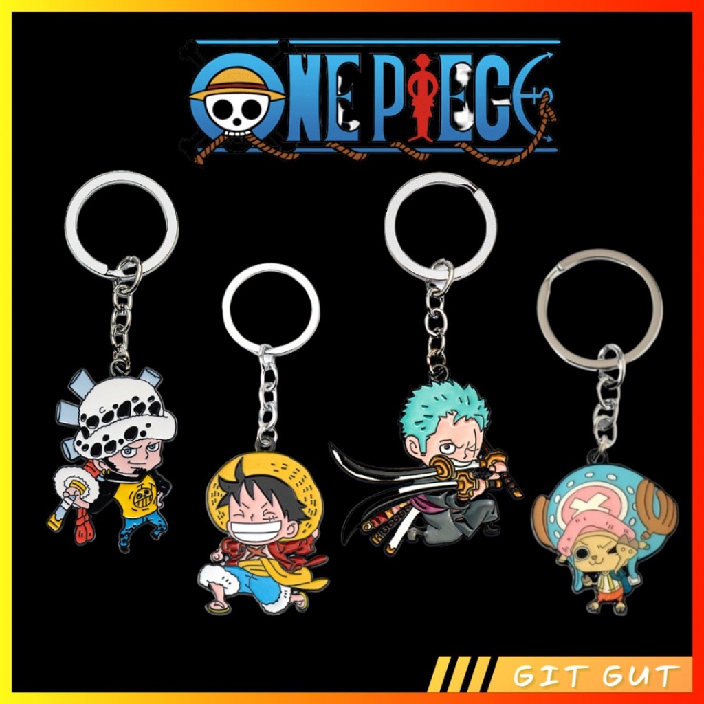 Keychain Gantungan Kunci One Piece Characters Luffy Law Zoro Chopper