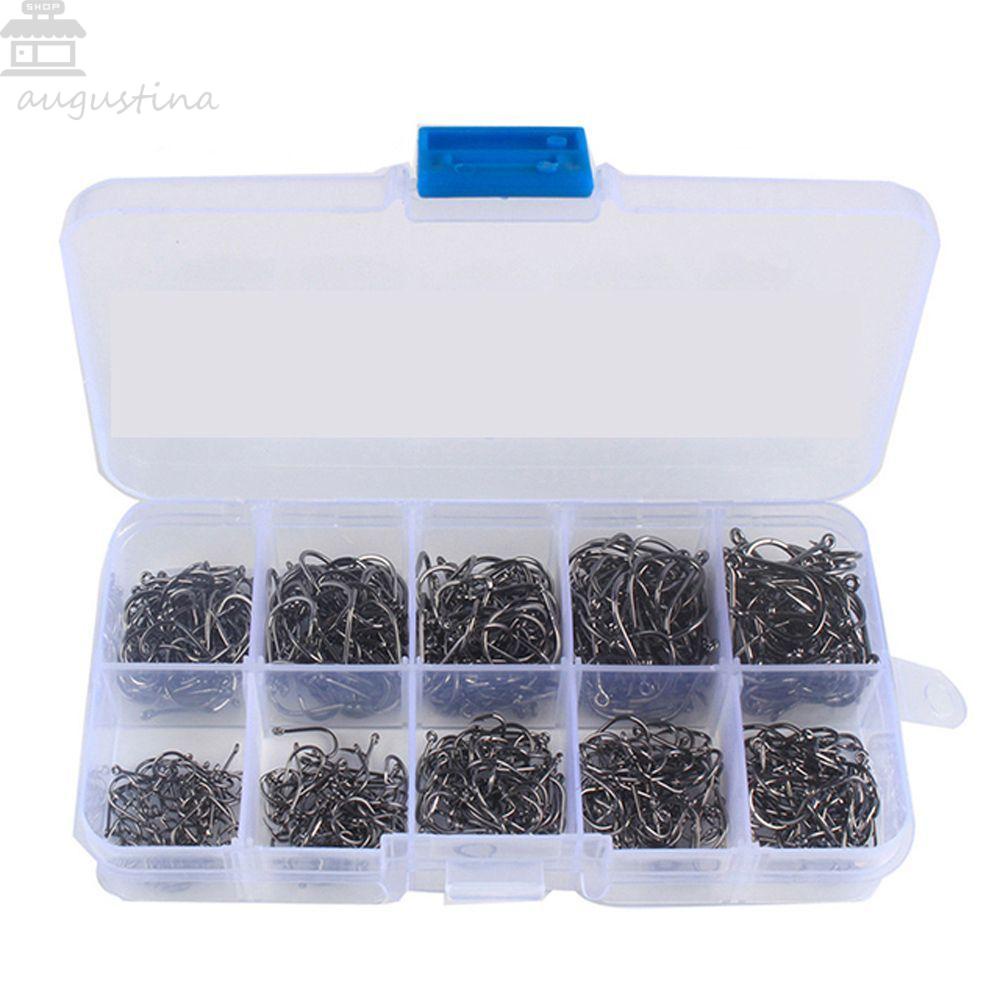 Kait Pancing Agustina Tahan Lama Ukuran 3-12 Alat Pancing Fishing Tackle Fishing Bait High-carbon Steel Barbed Fishhooks