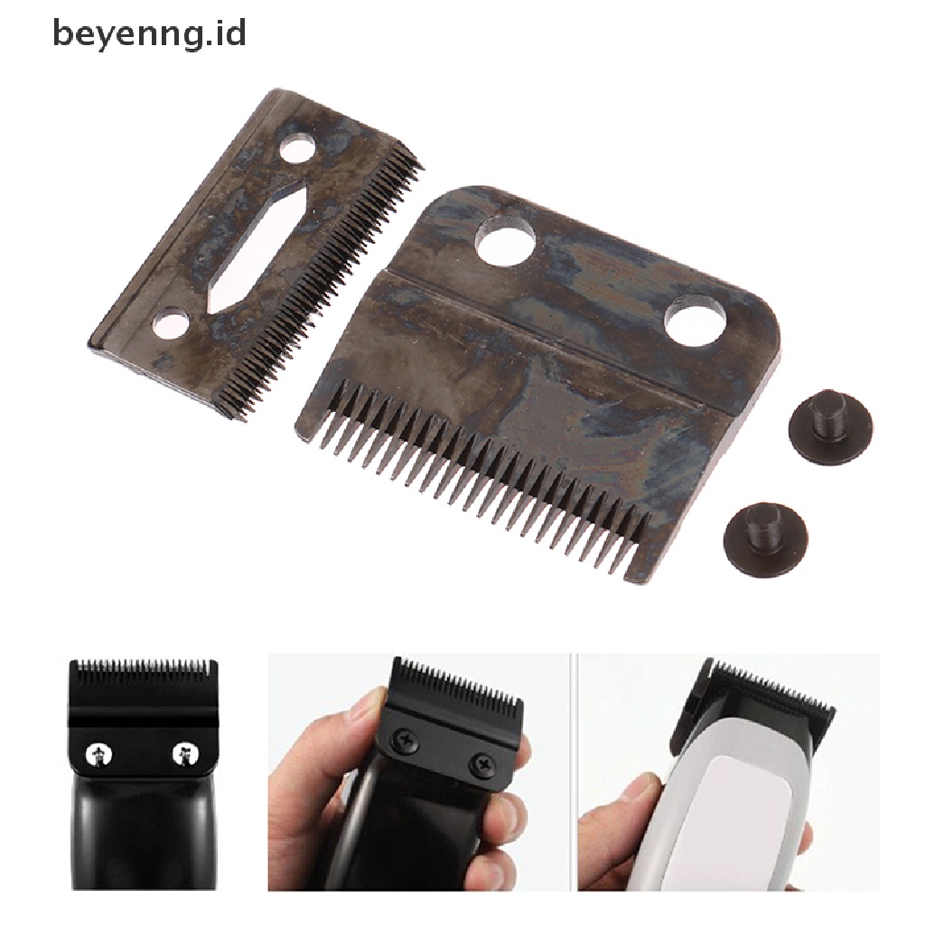 Beyen Untuk Hair Clipper Blade Black Replacement Movable Blade Aksesoris Baja ID