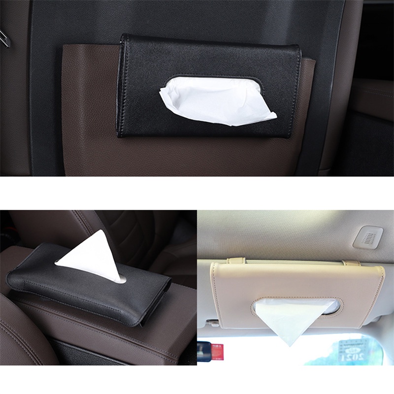 [AYBX] Kotak Tisu Mobil Tissue Box Handuk Set Car Sun Visor Holder Auto interior Storage Dekorasi Untuk interior Aksesoris Mobil