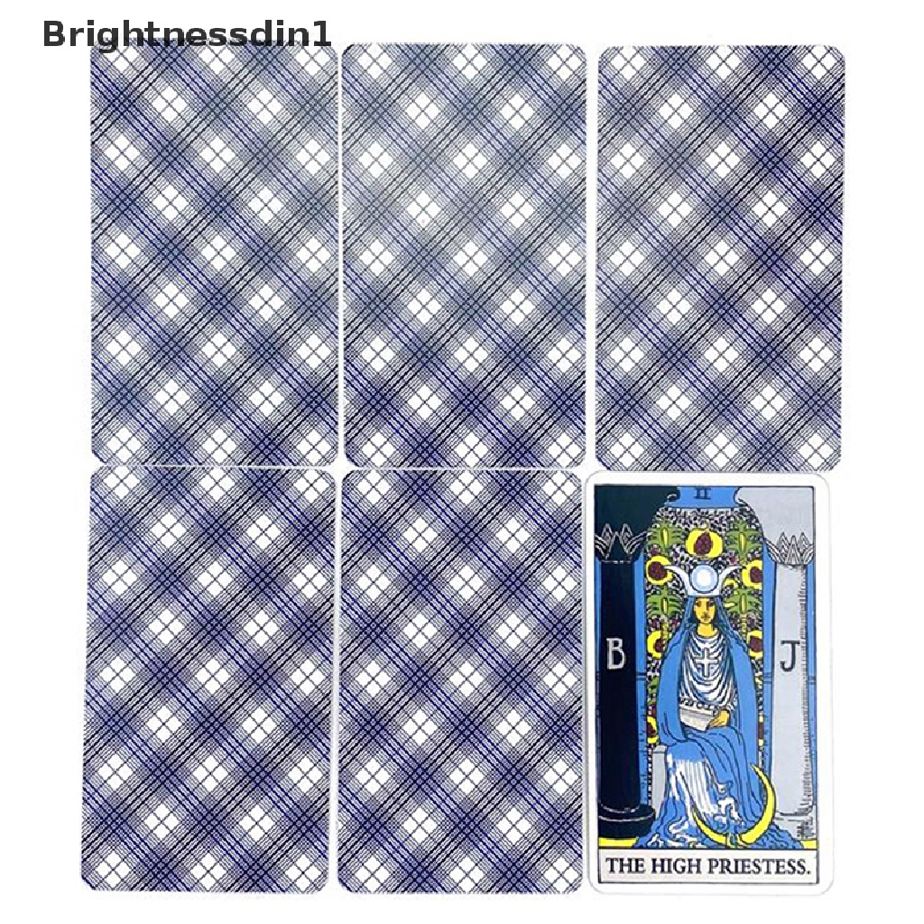 [Brightnessdin1] Kotak Besi Rider Waite Tarot Card Ramuan Ramalan Deck Party Game w/Manual Boutique