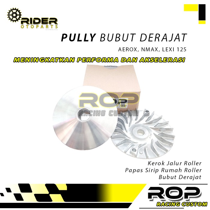 Upgrade Rumah Roller Racing Set Pully Nmax 155 Aerox 155 Lexi 125 Bubut Derajat