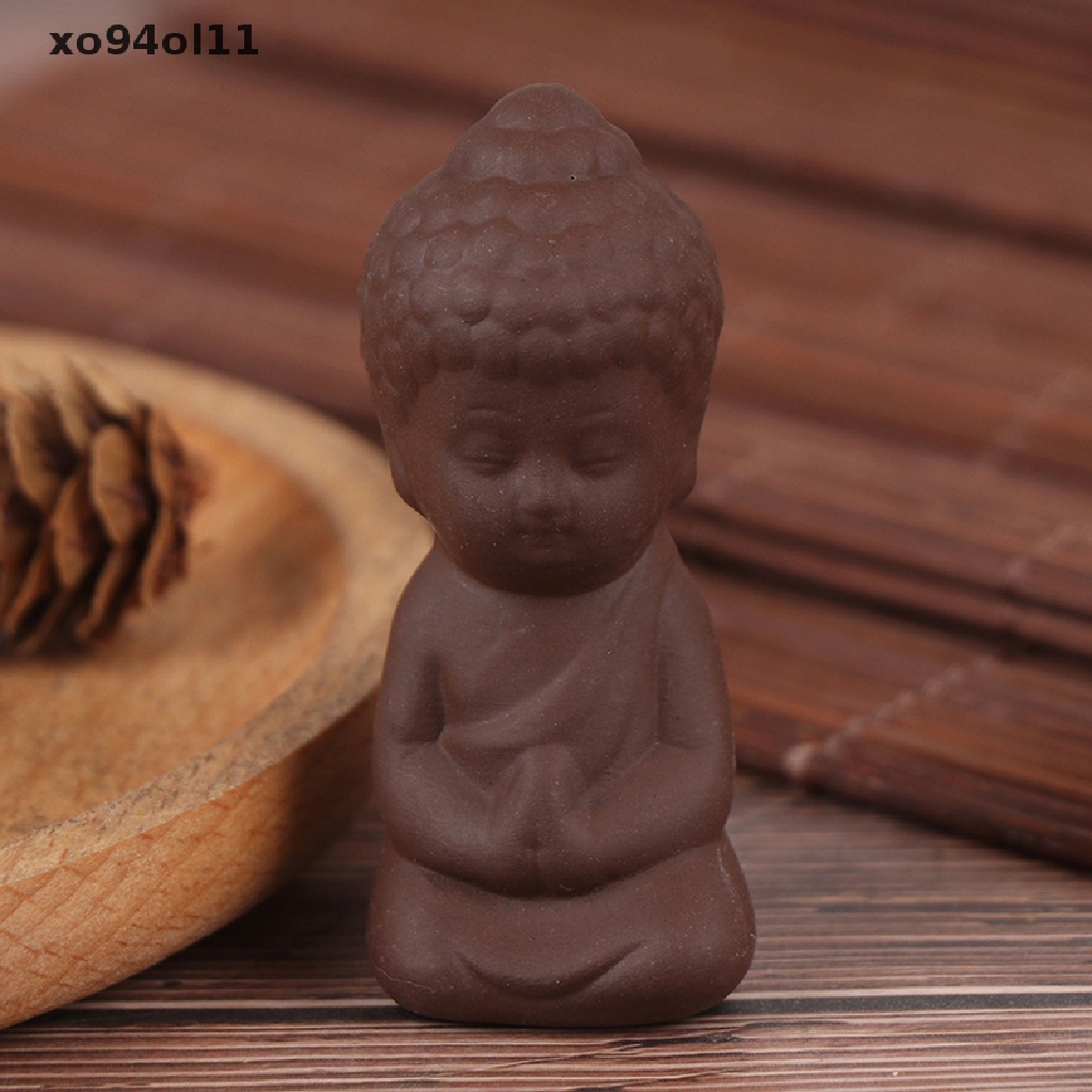 Xo 1Pc Aksesoris Taman Mini Meditasi Patung Buddha Patung Keramik Dekorasi Rumah OL