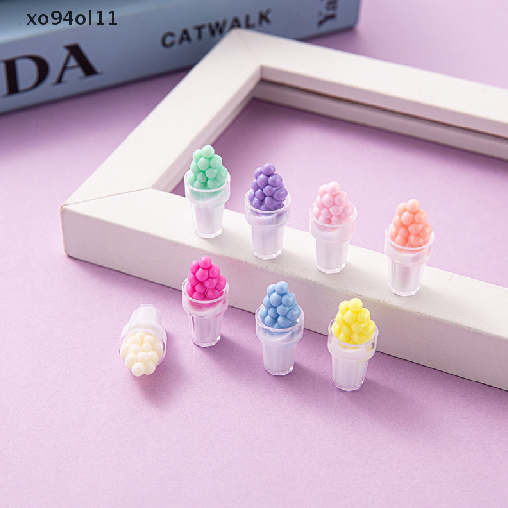 Xo 10 Pcs Penjualan Panas1: 12mini Simulasi Cangkir Teh Susu Model Resin Rumah Boneka Miniatur Anak Hadiah Mainan Aksesoris Dekorasi Rumah OL