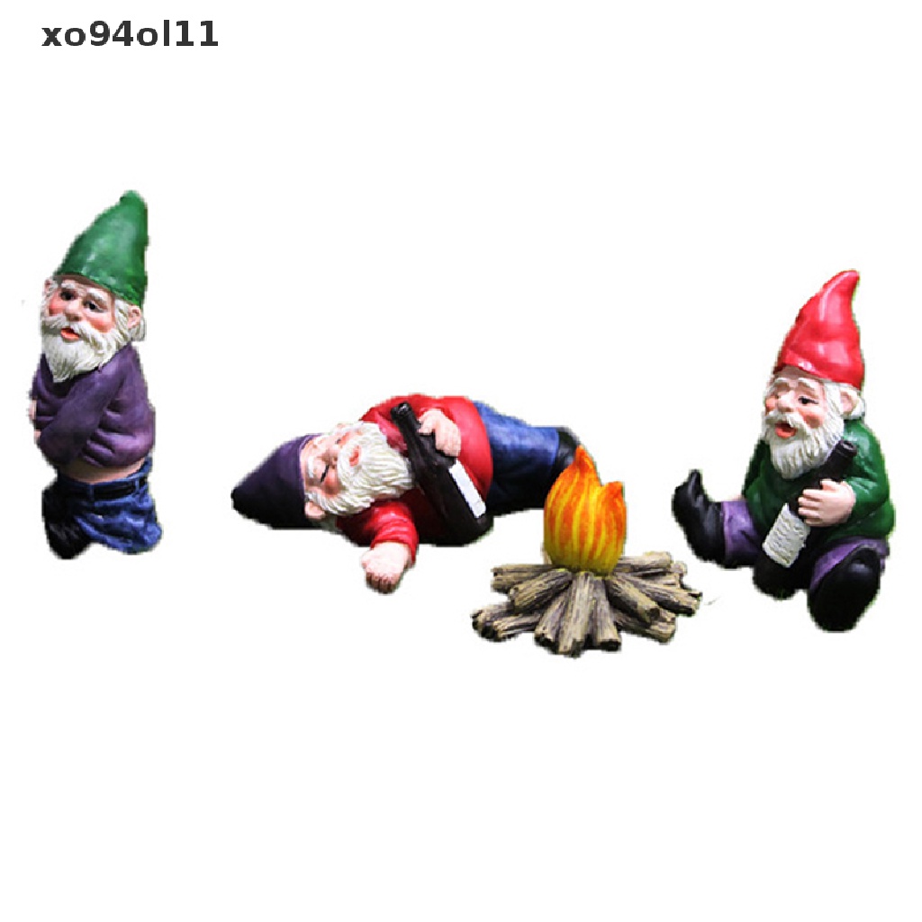 Xo FairyCome Patung Gnome Taman Mini Resin Fairy Garden Lucu Miniatur Gnomes OL