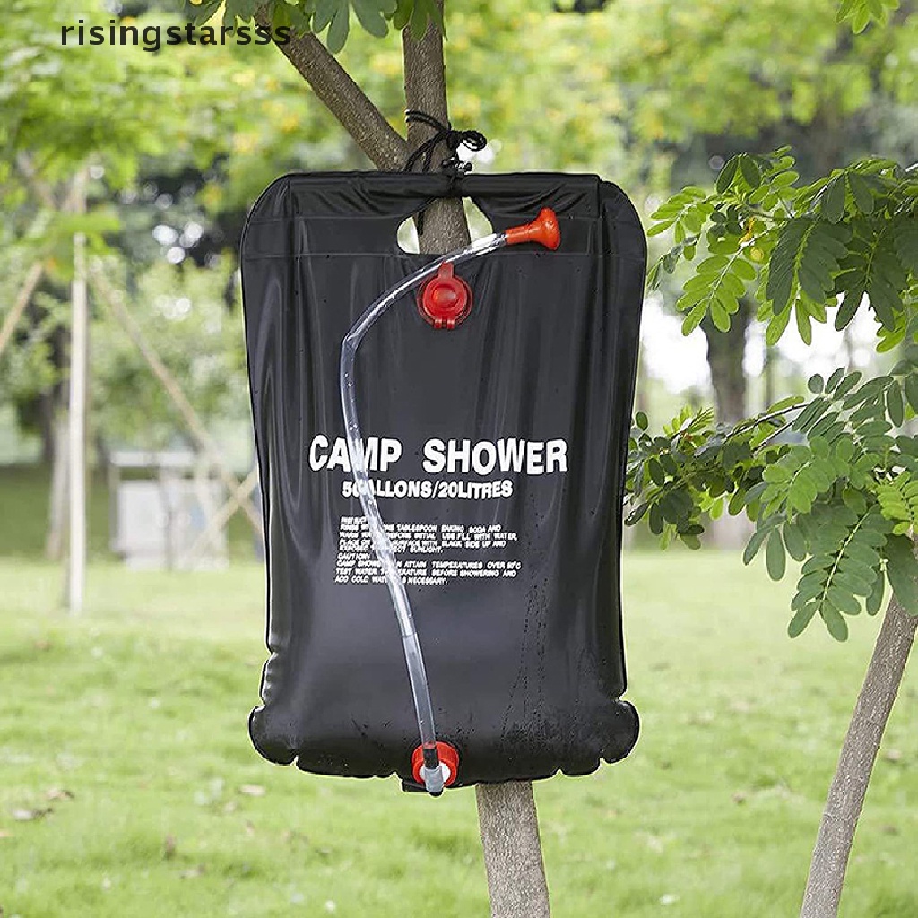 Rsid Span-new Camp Shower Bag Tenaga Surya Heated Portable Lipat Outdoor Mandi Tas Travel Hiking Mendaki PVC Kantong Air Peralatan Berkemah Jelly
