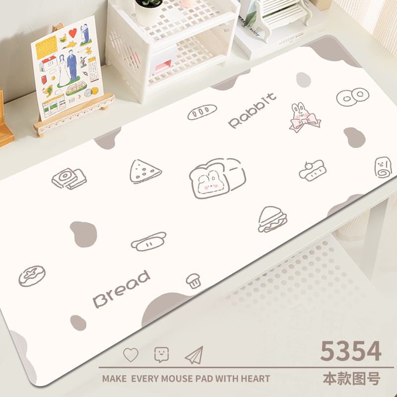 Kartun Kelinci 800x300mm Mousepad Cute Kawaii Gaming Mouse Pad Karet Besar Fashion Alas Meja Laptop Notebook