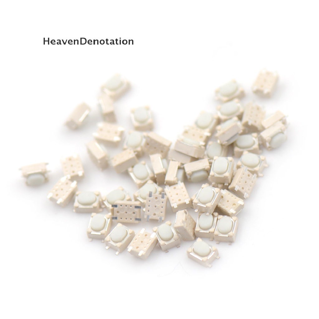 [HeavenDenotation] 50pcs 3 * 4 * 2.5mm Tactile Push Button Switch Saklar Tact Saklar Mikro 4-Pin SMD HDV