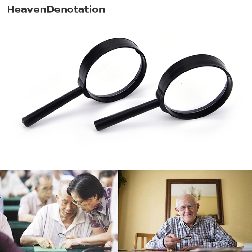 [HeavenDenotation] 1pcs Magnifier 60mm Handheld 5X Kaca Pembesar Genggam Low Vision Membaca HDV