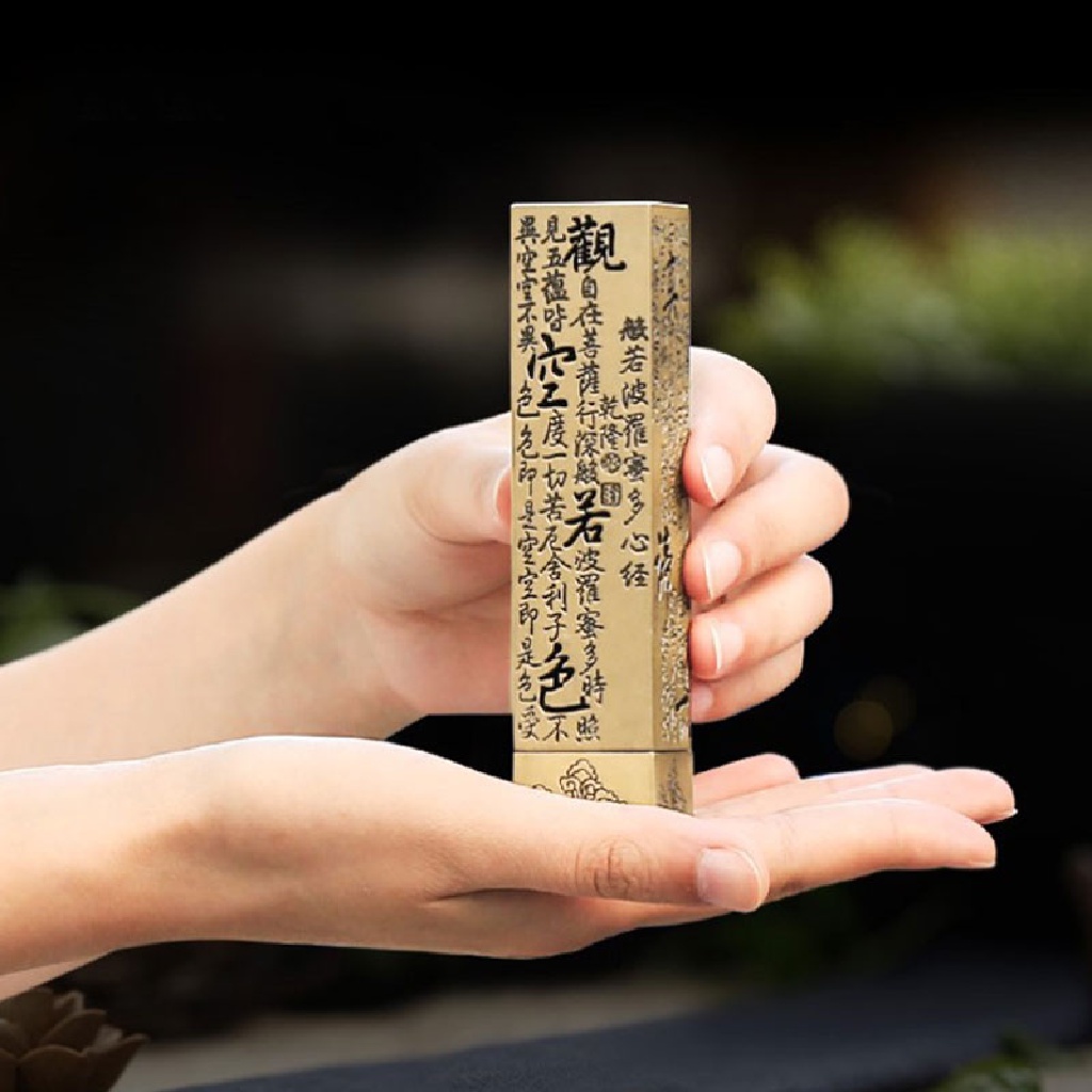 [HeavenDenotation] Heart Sutra Alloy Buddhist Incense Stick Holder Pembakaran Joss Insence Box Burner HDV