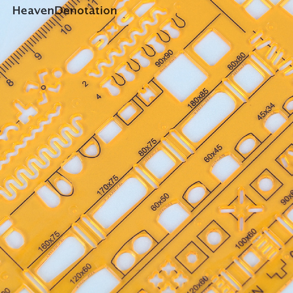 [HeavenDenotation] Penggaris Template Arsitek Profesional Menggambar Stensil Alat Ukur Siswa HDV