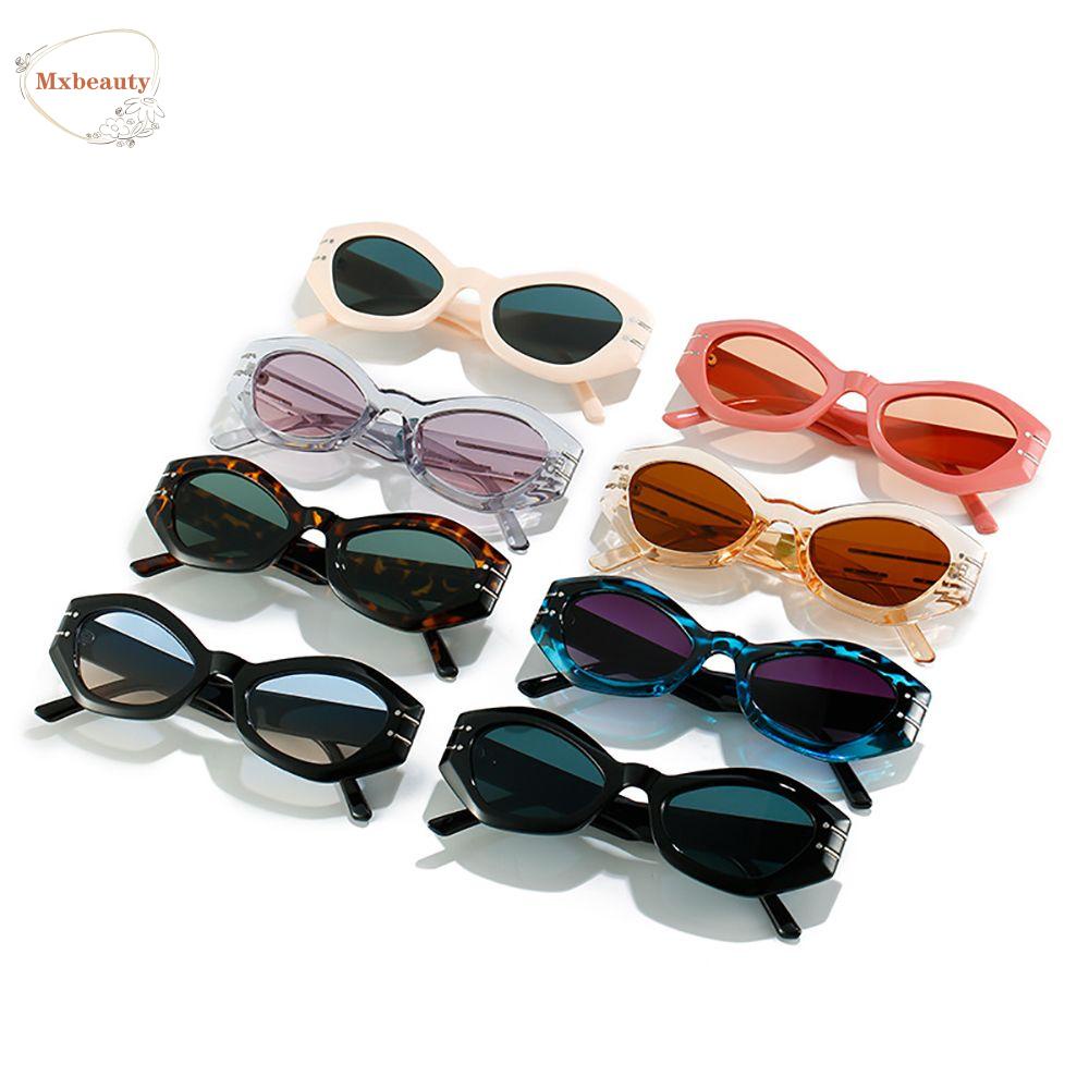 Mxbeauty Kacamata Hitam Mata Kucing Kepribadian Hip Hop Wanita Pria Korea Vintage Women Glasses