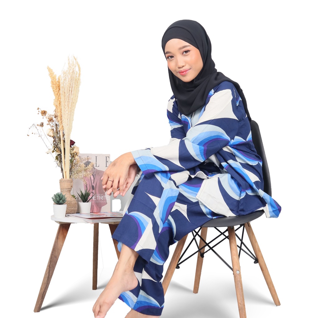 AIEB One Set Piyama Panjang  Art Pavona