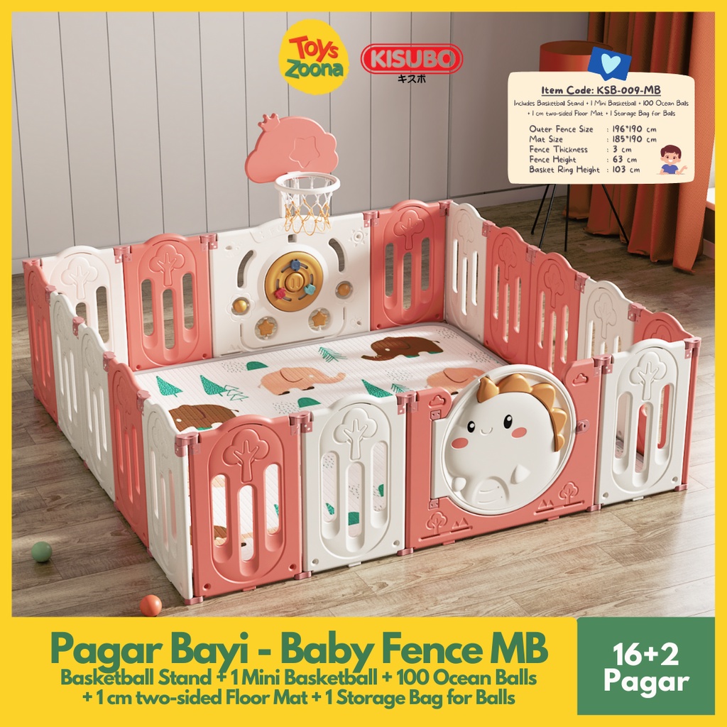 Full Set! ToysZoona Fence Pagar Bayi Anak Baby Play Fence Playpen