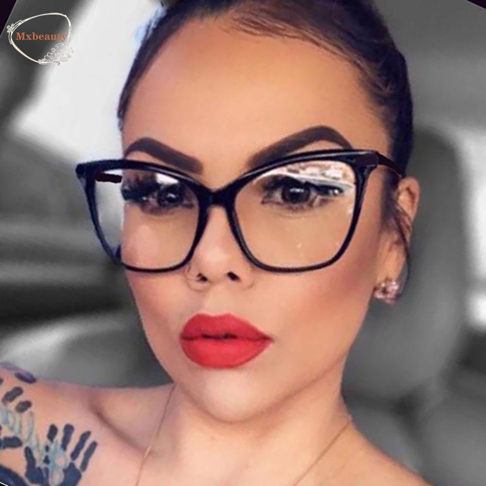 Mxbeauty Cat Eye Spectacles Retro Simpe Wanita Anti Blue Light Pria Kacamata Anti Radiasi Untuk Wanita Sale Kaca Anti Radiasi Lensa Bening Kacamata Eyeglasses Optical Glasses