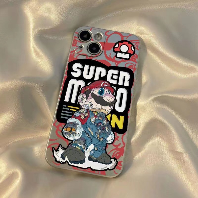 IPHONE Soft Case Kartun Lucu Kompatibel Untuk Iphone14 13 12 11 Pro Max Casing Ponsel XS XR X8+76S Plus Mini Electroplate TPU Silikon Shockproof Cover