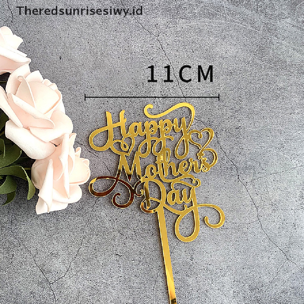 # Kado Mom &amp; PAPA DIY # Hiasan Kue Happy Mother's Day Untuk Hari Ibu Dessert Decor Cake Topper~