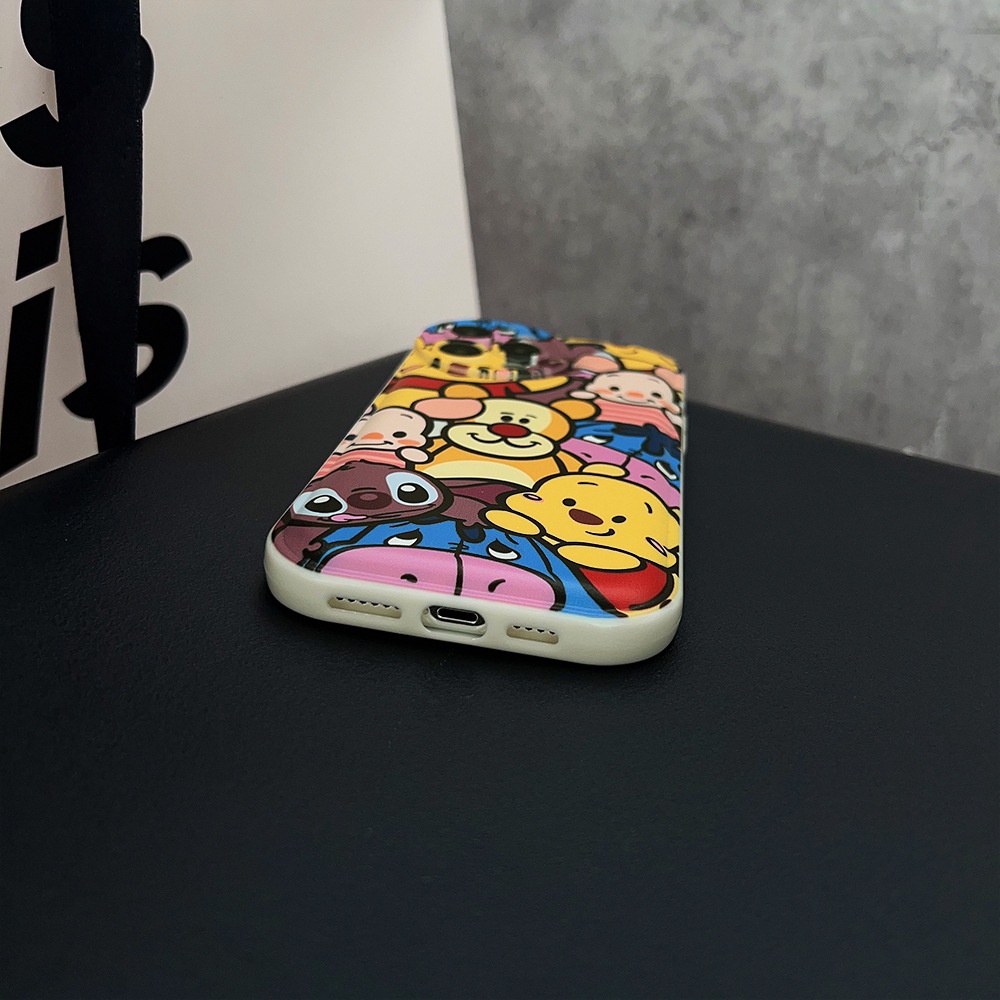 IPHONE Lucu Kartun Hewan Teman Keluarga Kamera Pelindung Lensa Ponsel Case Cover Untuk Iphone7 8 PLUS X XR XS 11 12 13 14 PRO MAX SE 2020